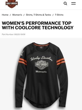 Harley-Davidson Performance Top with Coolcore Technology
